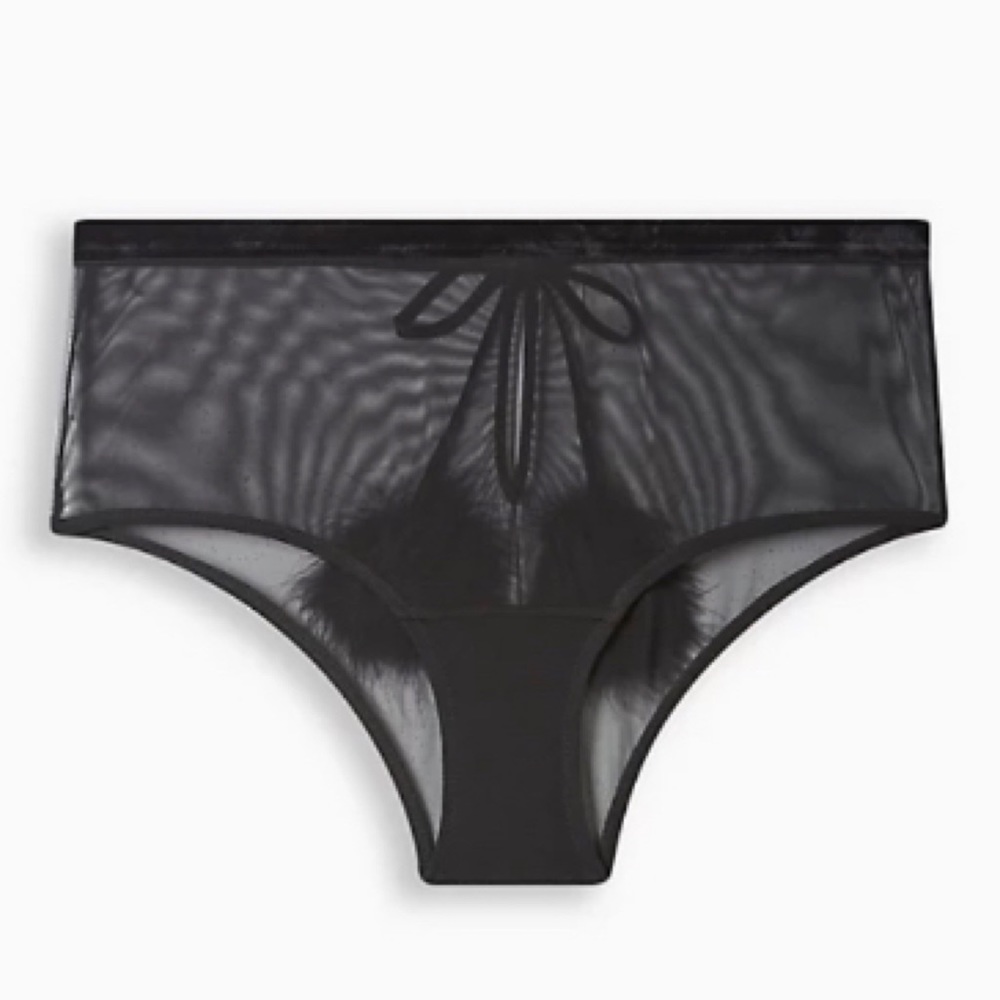 🆕🔥 Marabou Cut Out Cheeky Panty Black 1 1X 14 16 2 2X 18 20 NWT Torrid New